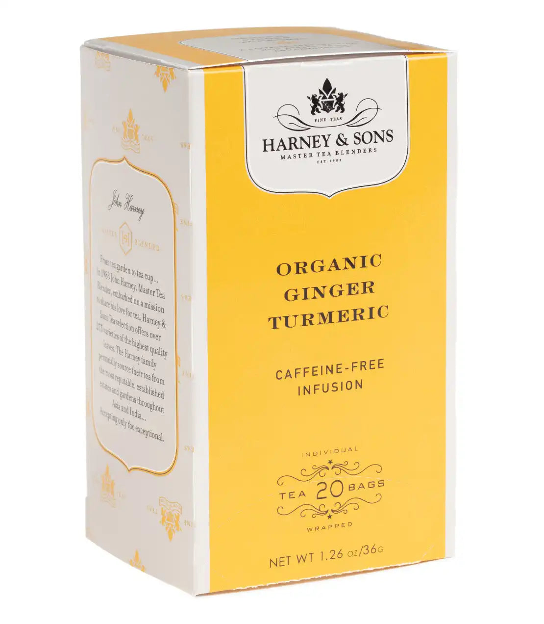 Organic Ginger Turmeric, Box of 20 Premium Teabags