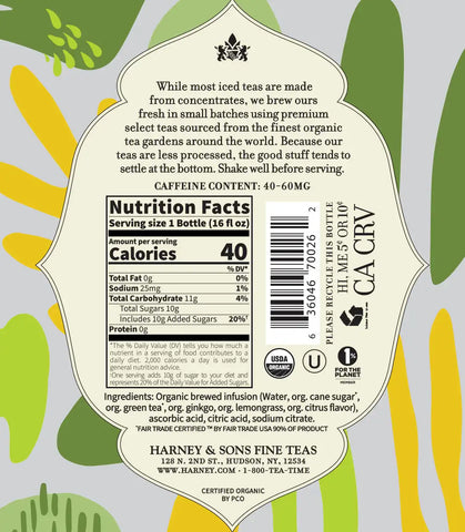Organic Green with Citrus & Ginkgo Iced Tea