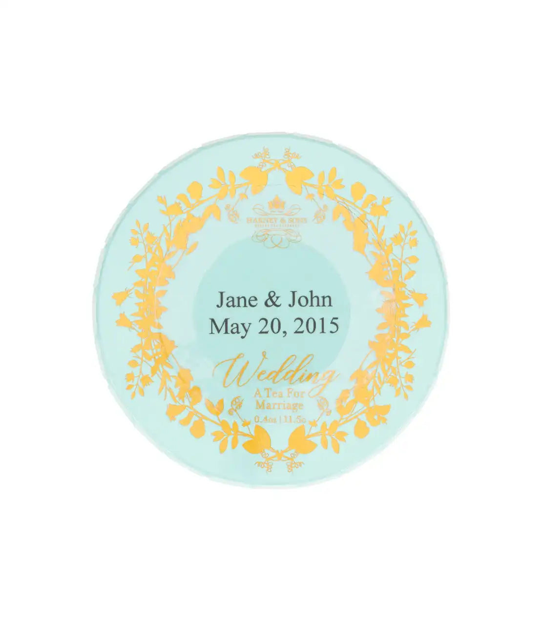 Wedding Tea, Personalized Tagalong Tin of 5 Sachets
