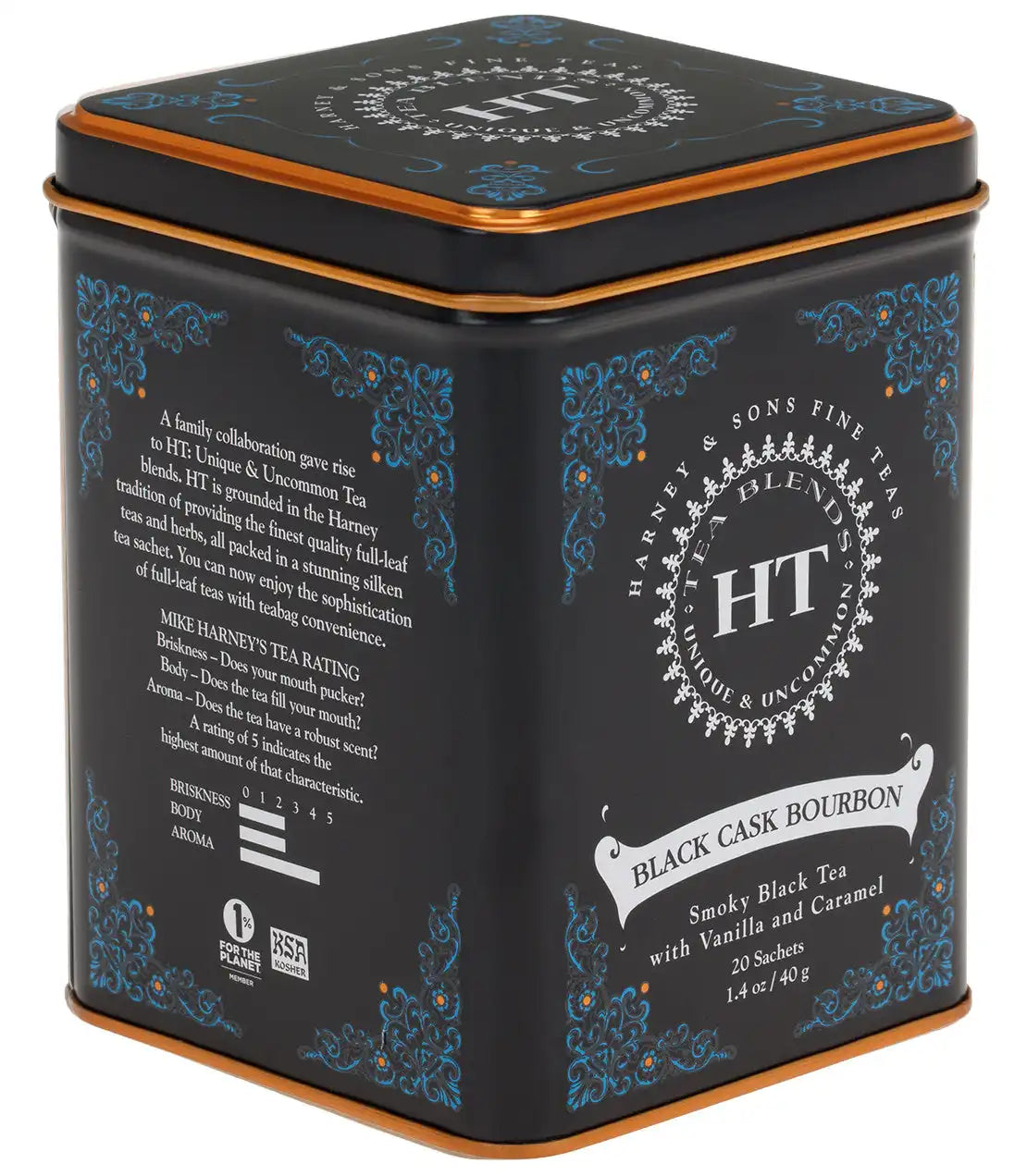 Black Cask Bourbon, HT Tin of 20 Sachets